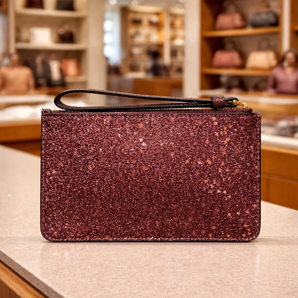 Coach Glittery Purple Wristlet - Picture 5 of 5